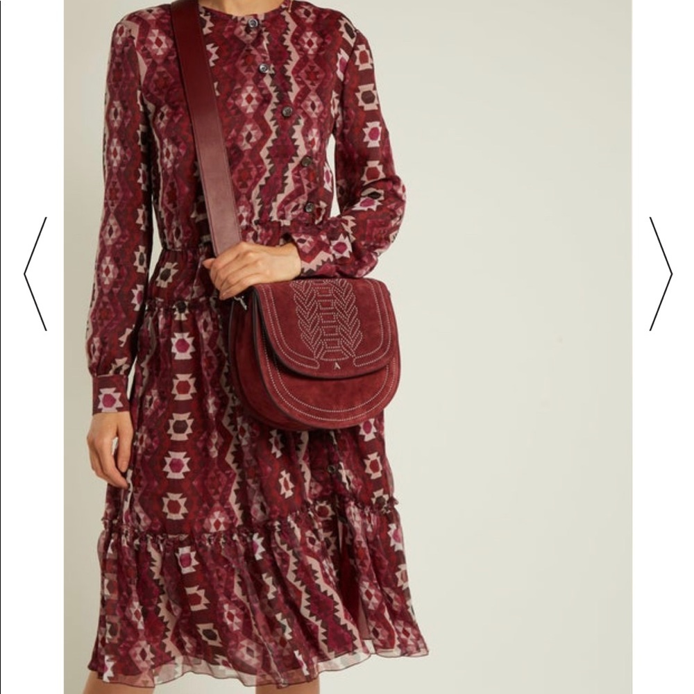 Altuzarra Ghianda Studded Burgundy Crossbody Bag